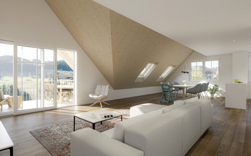 Neubau MFH, Ehrikon – Gut eingebettet ins Dorfbild